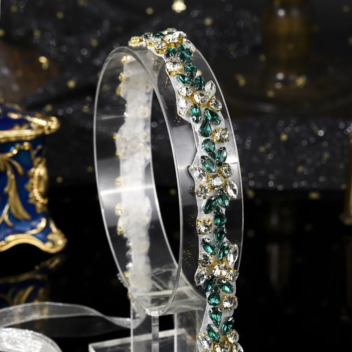 Fashion Green Rhinestone Heavy Duty Hand Sewn Belt For Women Elegant Bride Wedding Dress Waist Chain Daily Jewelry Girdle 250610