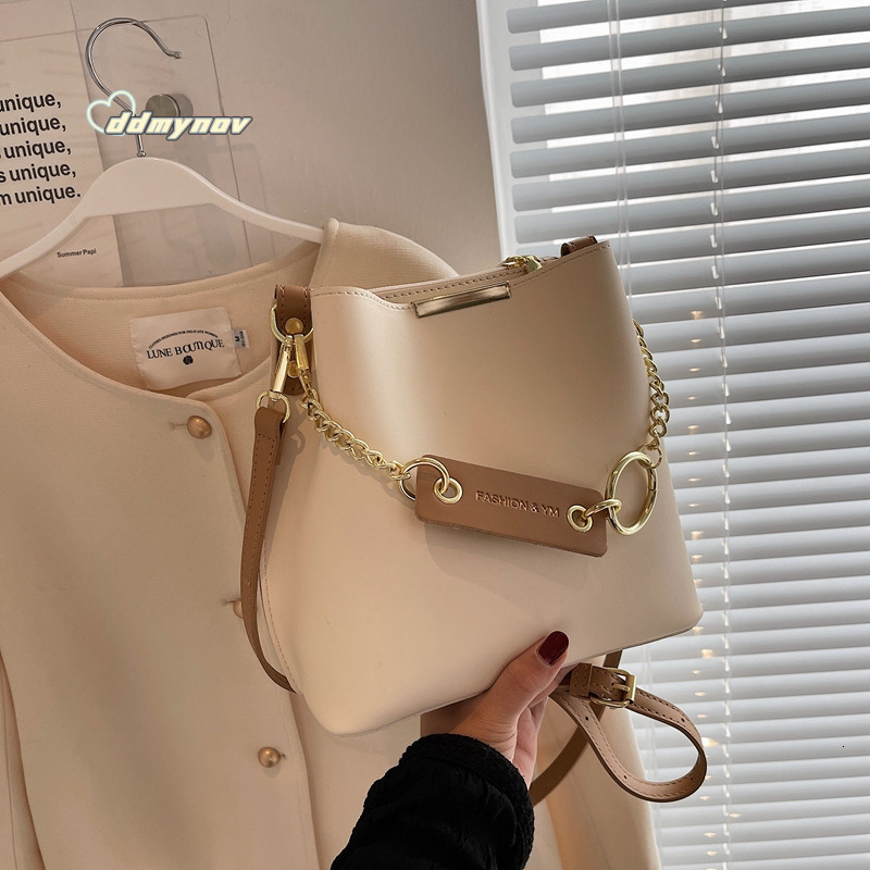 Bucket for Women New Versatile Handbag Fashion Trendy Stylish Shoulder PU Crossbody Bag ddmynov
