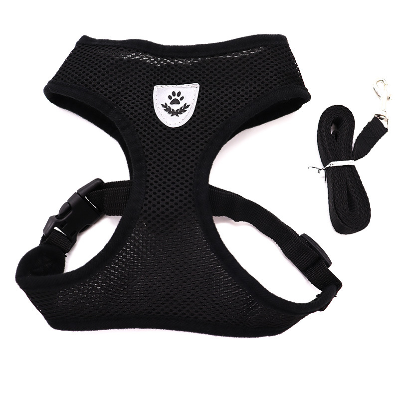 Cat Harness Vest Walking Lead Leash For Puppy Dogs Collar Polyester Adjustable Mesh Dog Harness For Small Medium Pet Accessories
