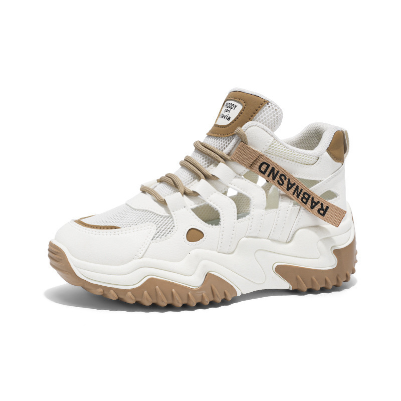 Ddmysports Korean Style New Dad For Women Summer Hollow Mesh Breathable Student Sneakers Casual Thick Sole Height Increasing Shoes Outdoor