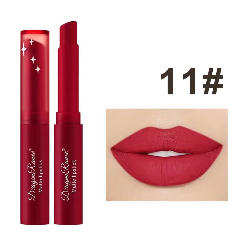 1/3PcsMatte Lipstick Nude Pink Matte Solid Gloss Long Lasting Velve Tinted Balm Waterproof Set Colouring Lip Tint Stick happy
