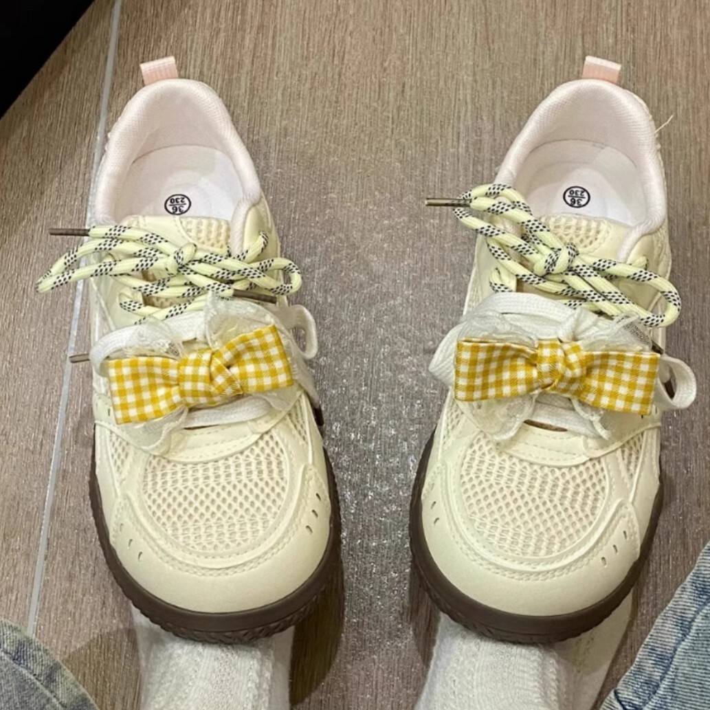 Ddmysports Spring New White Sneakers Mesh Breathable Sports Casual Fashion Versatile Non Slip German Training Women S Shoes Outdoor Shoes