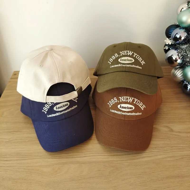 Children Baseball Cap Letters Embroidery Soft Cotton Summer Cap Spring Kids Boy Girl Caps Sun Hats 52-54cm parent-child caps W250614