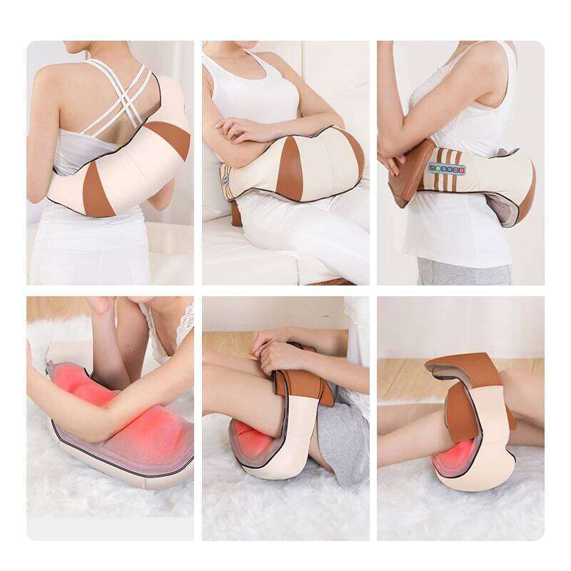 Jinkairui Electrical U Shape Shiatsu Back Neck Shoulder Body Massage Shawl Infrared Heated Kneading Car Home Device Pain Relief