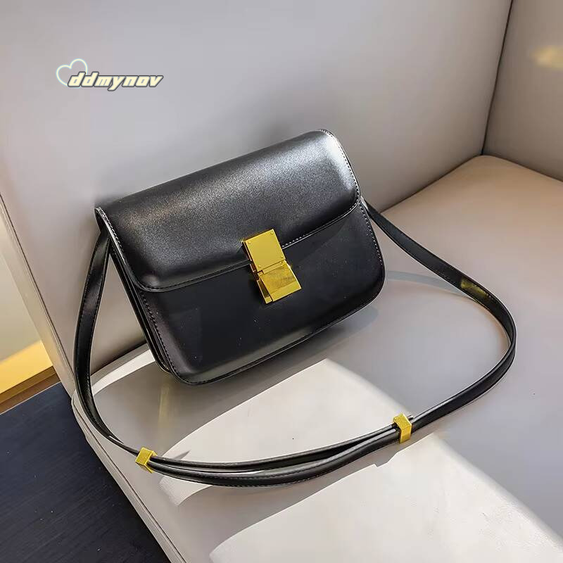 2022 trendy brand women's genuine leather shoulder bag, small square handbag, fashionable crossbody bag ddmynov