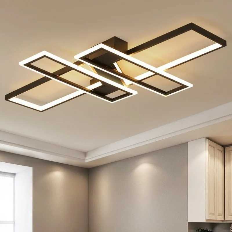 Modern LED Ceiling Lamp for Living Room Bedroom Kitchen Black White Lustre LED Home Decor Dimmable Ceiling Light XJ2500613