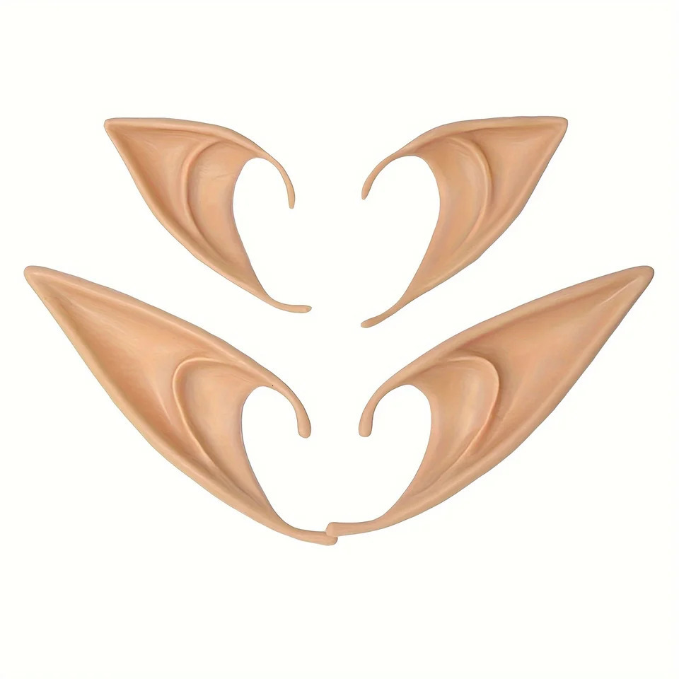 1pair Cosplay Fairy Artificial Elf Ears For Anime Party Dress Up Costume Masquerade Accessories For Halloween Christmas Party 250610