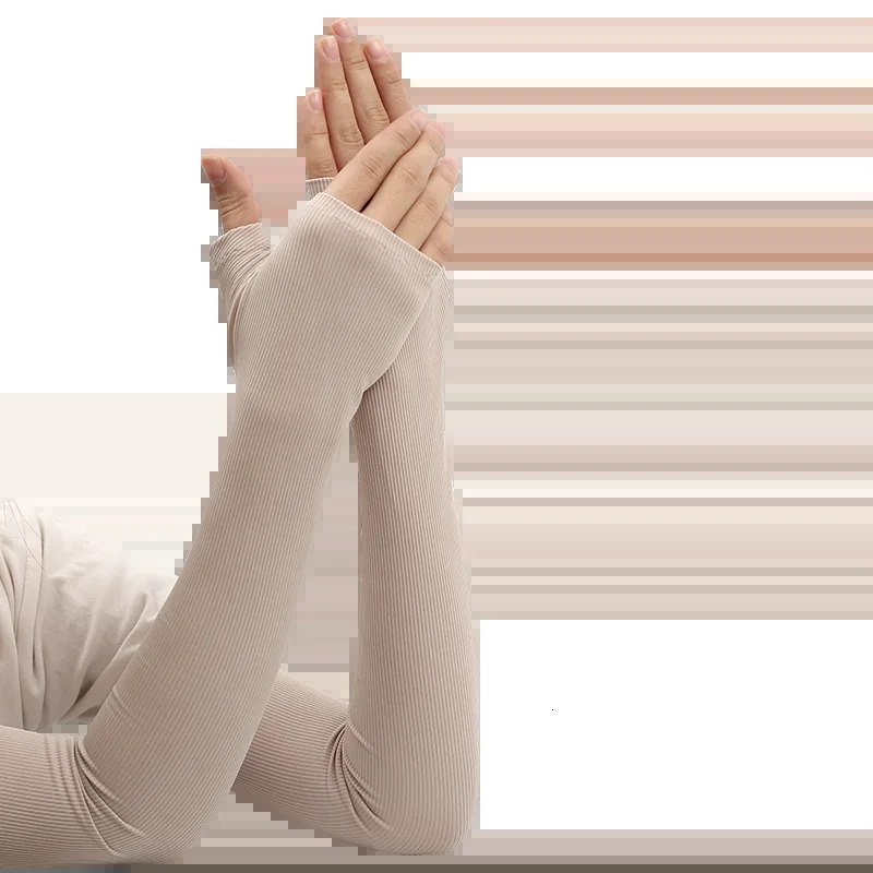 Summer ice silk sunscreen sleeves unisex breathable driving and riding sports arm guard Thin and breathable cool 250610