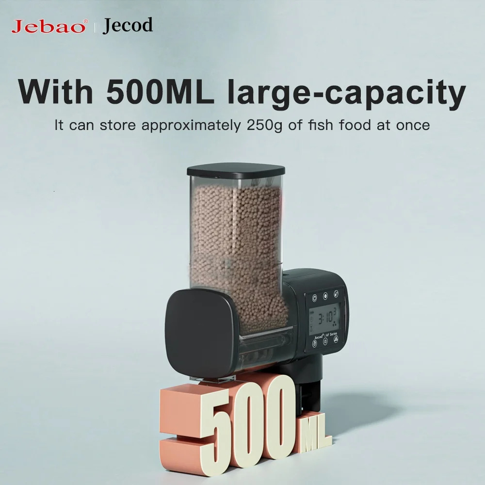 Jebao Jecod Aquarium Fish Tank Feeder Intelligent Automatic Feeder Digital Timing Wifi Wireless Remote Control Fish Feeding 250613