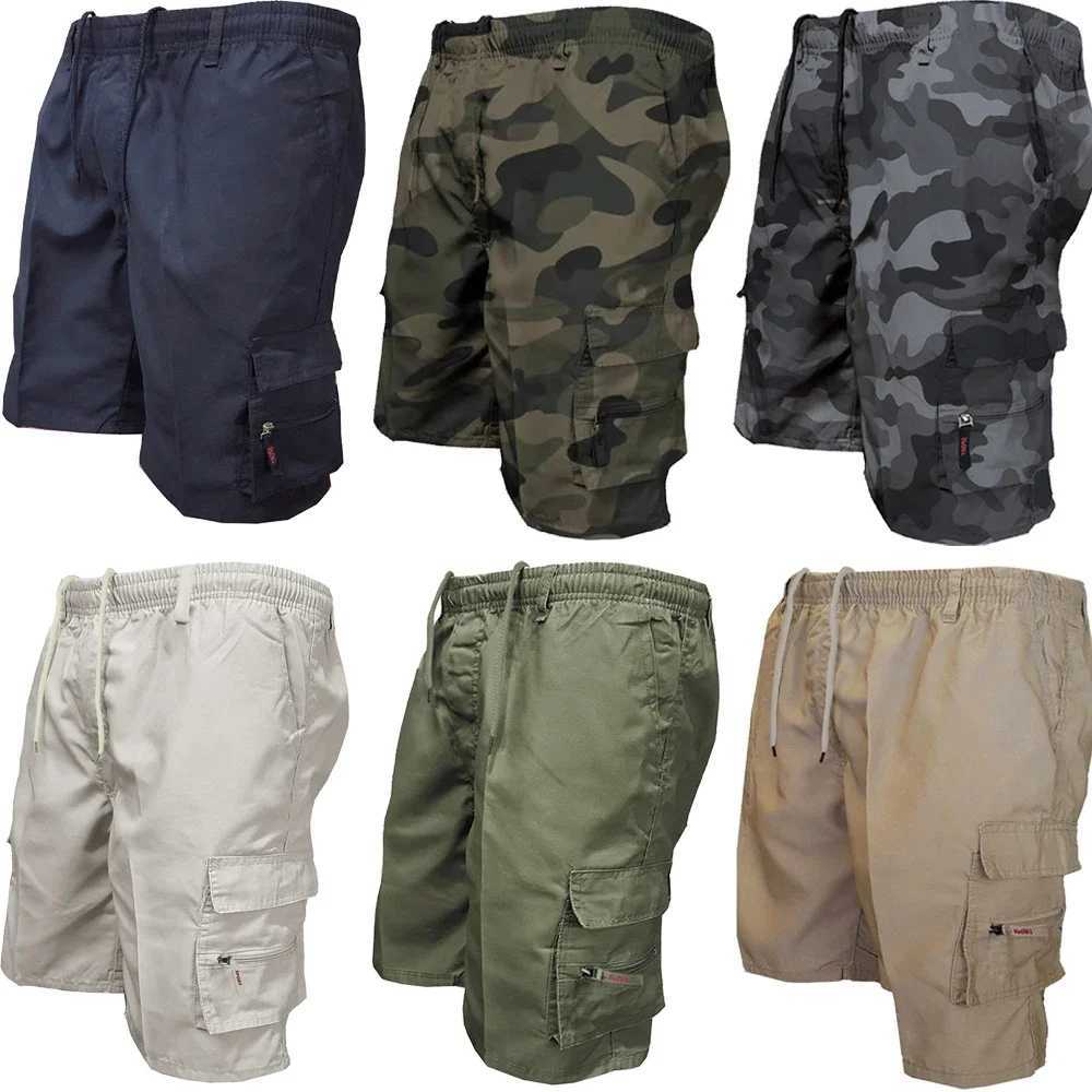 Mens Tactical Cargo Shorts Fashion Pocket Military Shorts Summer Camouflage Jogging Sports Casual Male Work Hiking Short Pants W250614