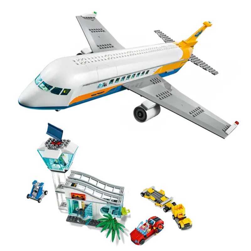 Compatible Brands Brick Sets City Series Building Blocks Passenger Airplane Airport Terminal MOC Toys for Kids Gift L250610