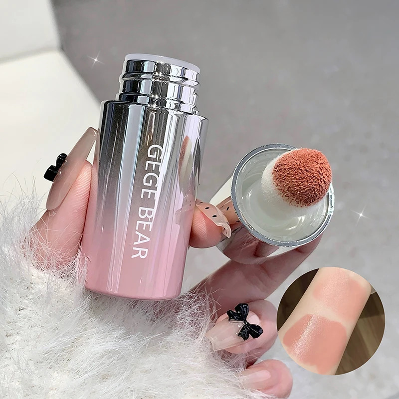Low Saturation Matte Liquid Blush Stick with Sponge Tip Pink Cheek Cream Natural Nude Apricot Orange Blusher Rouge 250614