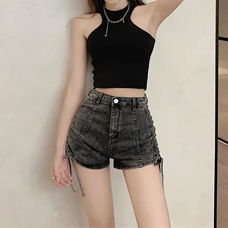 Korean Style Sexy Tight Womens Denim Shorts In Streetwear Y2k Harajuku Low Price Female Short Jeans Pants 250613