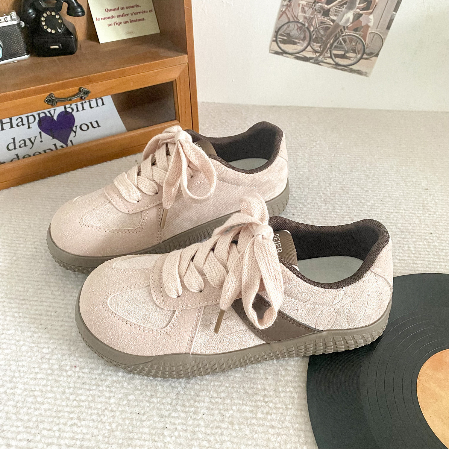 Ddmysports Campus Versatile German Training Shoes For Women Spring New Thick Soled Sports Melard Casual Sneakers Outdoor Shoes