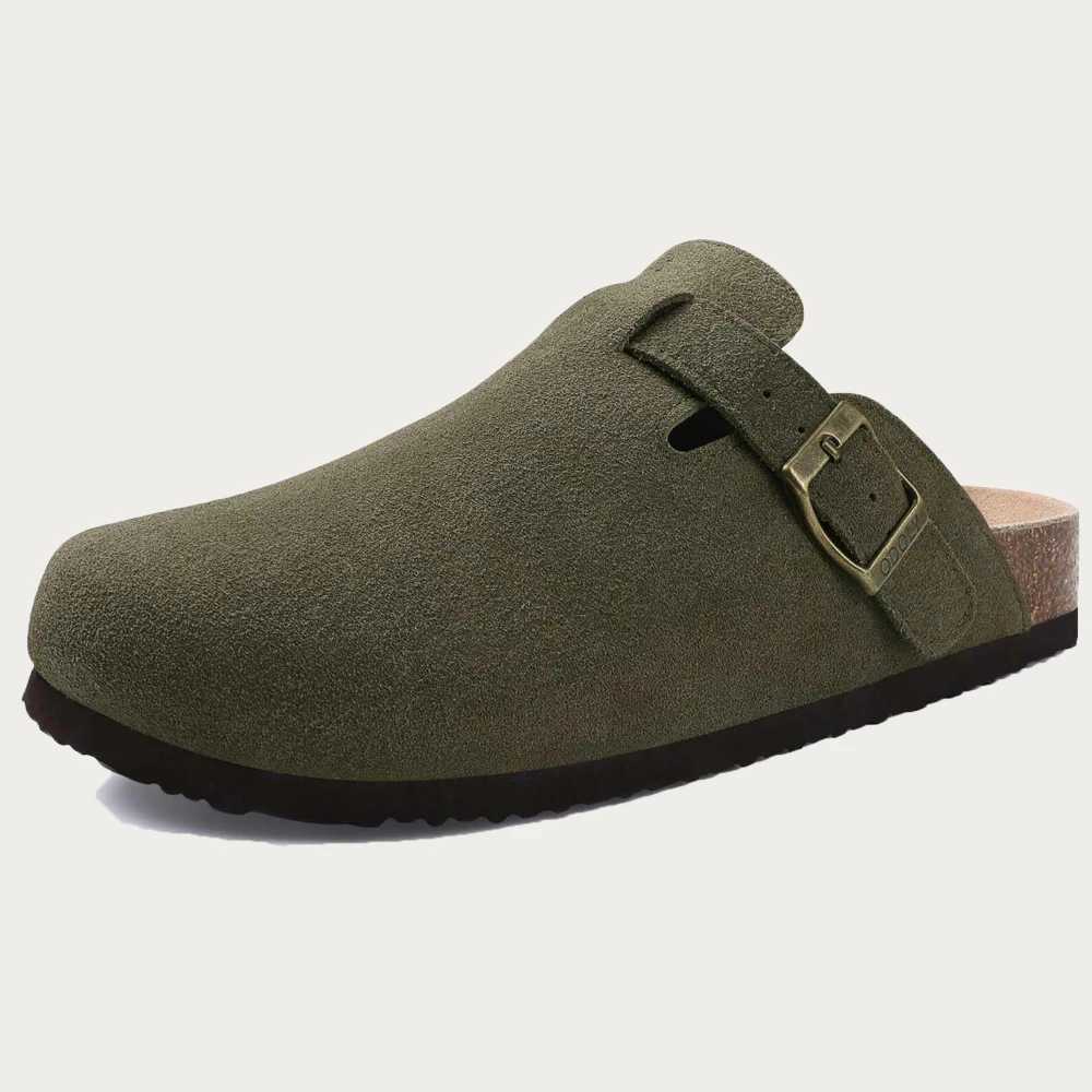 Pallene Cork For Women Men Slip-on Cork Leather Mules Outdoor Soft Sole Cork Slippers Outdoor FAshion Classic Unisex s Z250614