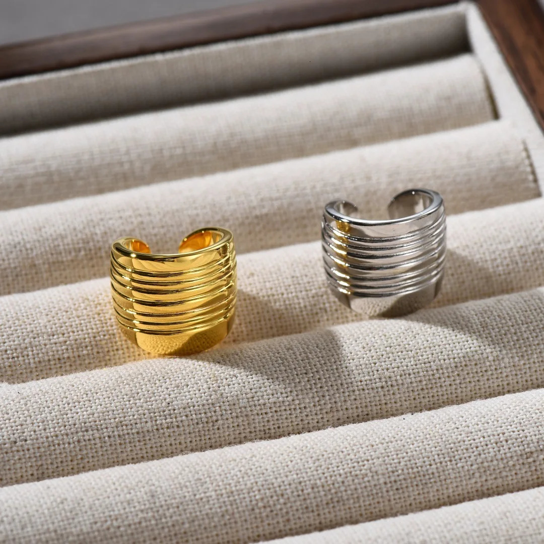 Fashion Europe Brass Plated 18K Gold Ear Cuffs Earring Woman Personality Jewelry Accessories Trendy 250610