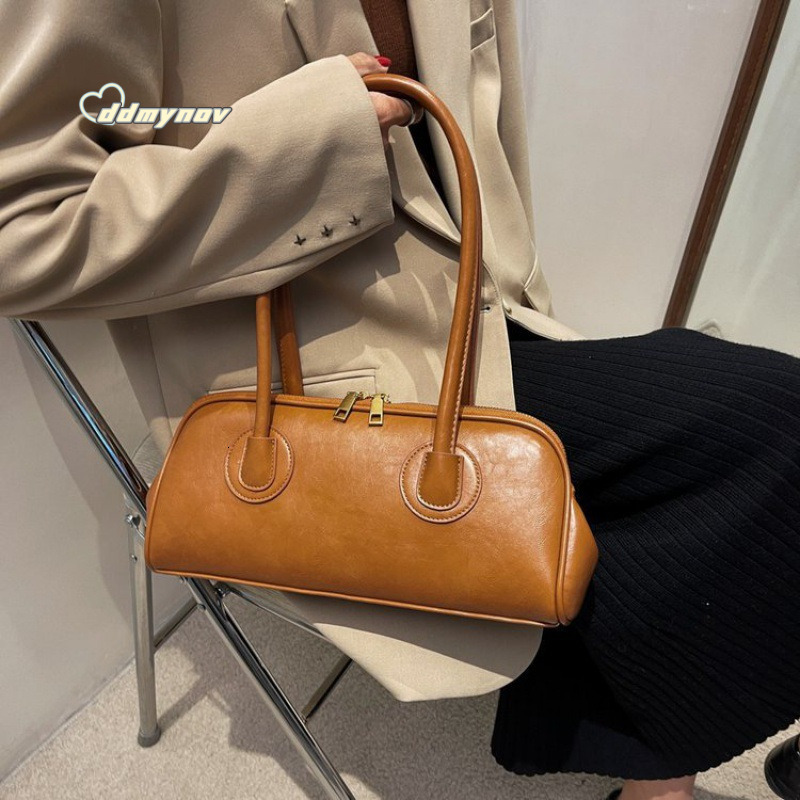 2024 New Trendy Women's Fashion Versatile Shoulder Underarm High-end Handbag Baguette Bag ddmynov