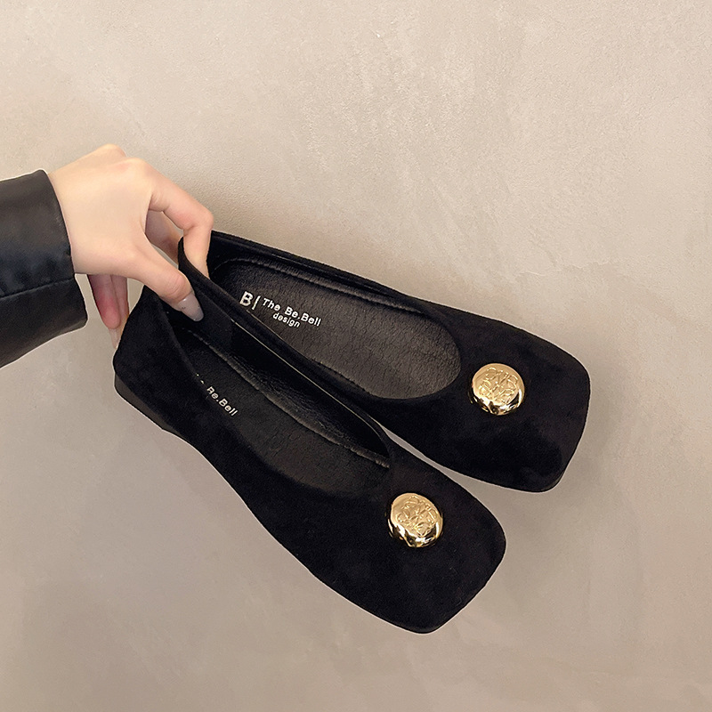 Ddmyoutdoor Niche Pointed Toe Single For Women New Spring Elegant Versatile Shallow Mouth French Style Black Commuter Shoes Outdoor Shoes