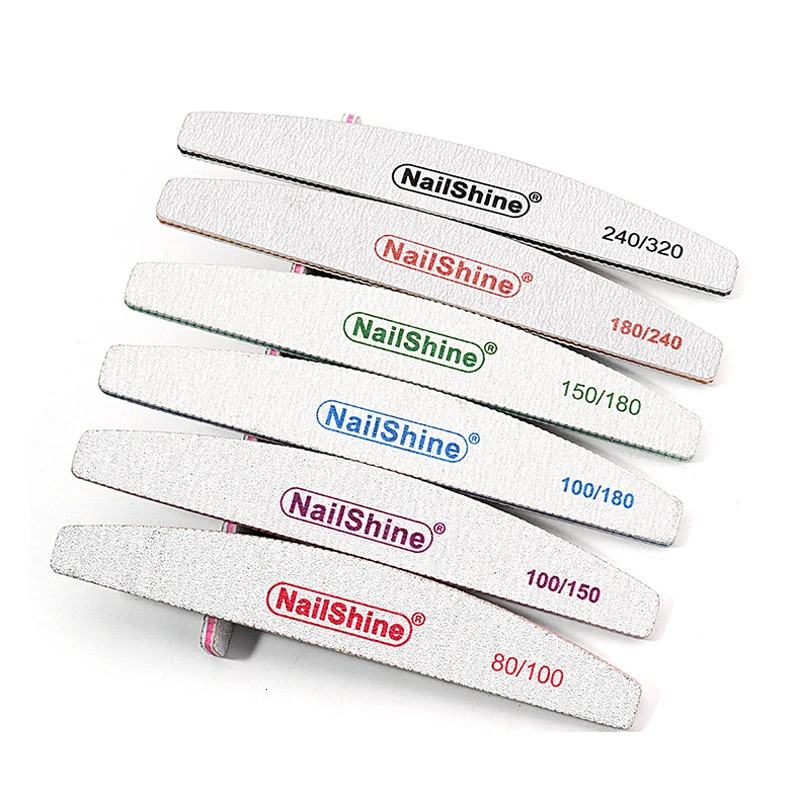5/10pcs Colorful Different Nail Buffer Files 80/100/150/180/240/320 Grey Boat UV Gel Polish Manicure Nails Accessories Art Tools 250605