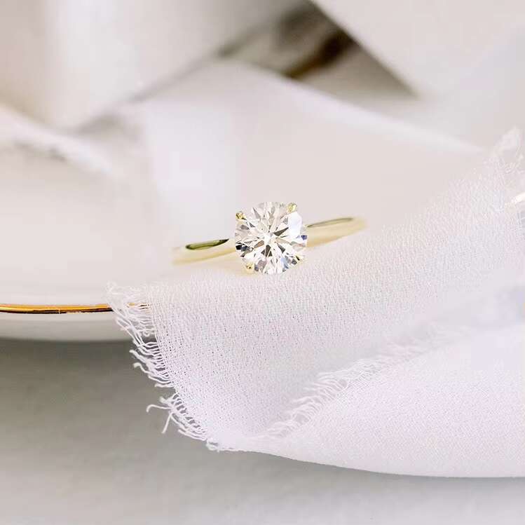 Customized Jewelry Moissanite Ring 10k 14k 18K Gold Plated Sterling Silver Engagement Diamond Moissanite Rings