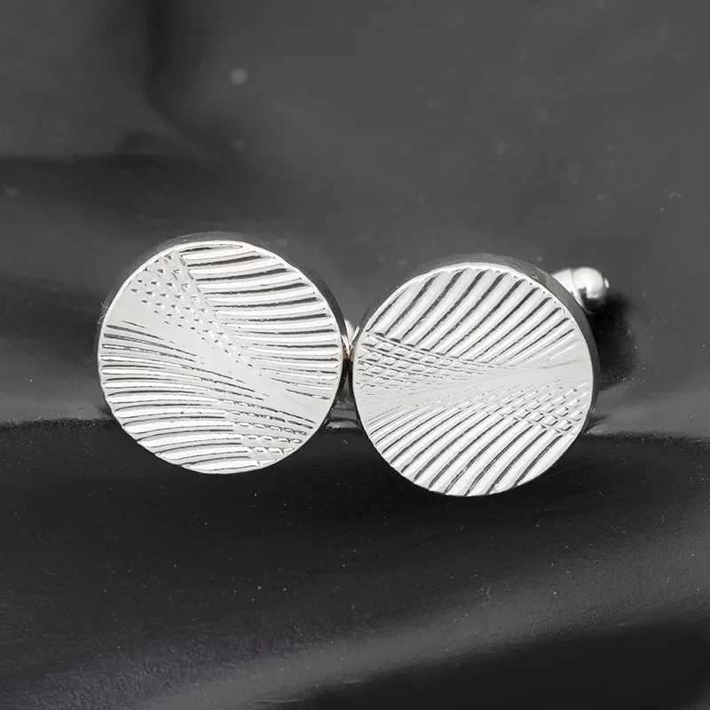 1Pair French Lines Geometry Cufflinks Trendy Mens Business Banquet Suit Shirt Cuffs Buttons Party Wedding Cuff Links Gifts 2025 XJ250614
