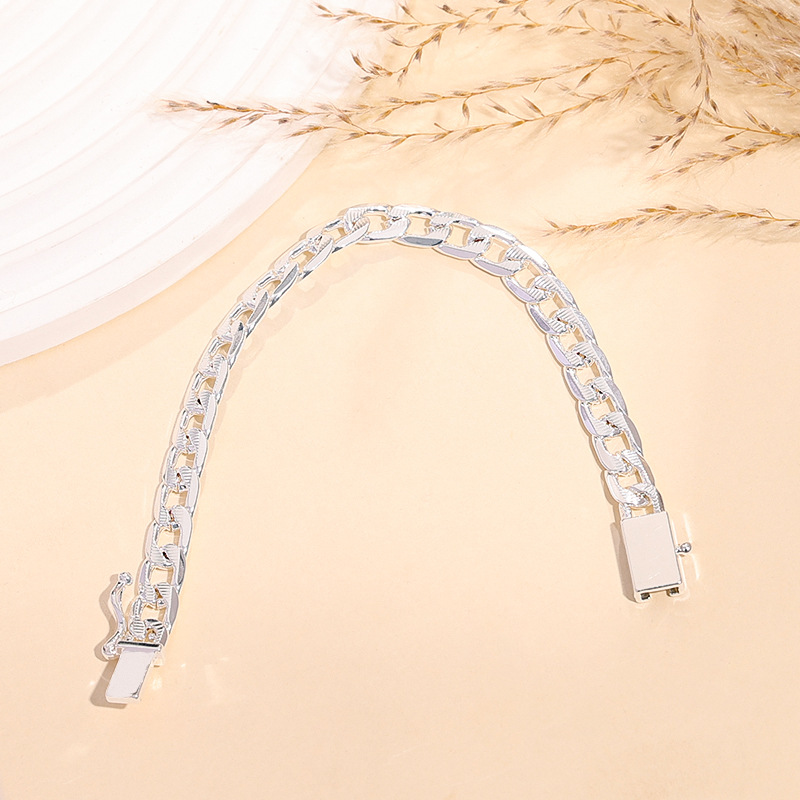 2025 Elegant Simple Fashion Choucong Top Sell 925 Sterling Silver Plated 10MM Women Men Trendy Party Personality Hip Hop Women Men Bracelet Gif