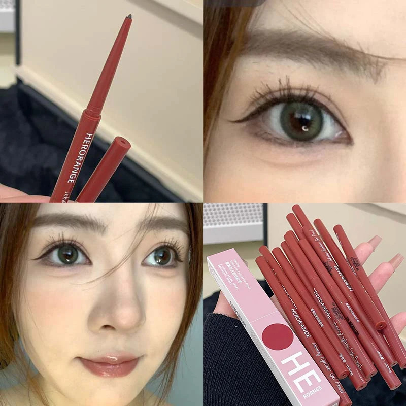 Matte Brighten Lying silkworm Eyeliner Gel Pen Waterproof Quick Drying Pink Brown Ultra fine Eye Shadow Pen Not-Smudge Makeup 250614