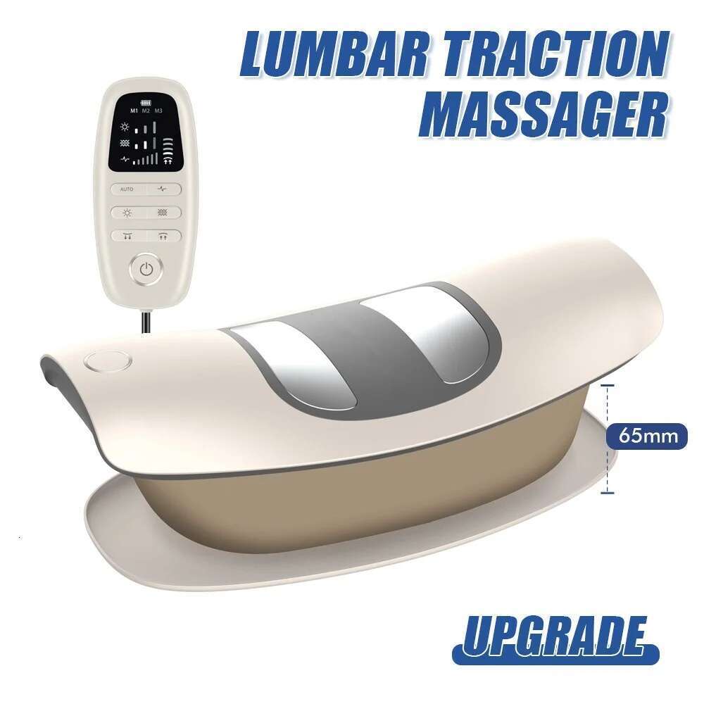 Electric Lumbar Traction Adjustable Vibration Massager Spine Support Back Massage Hine Waist Maseador