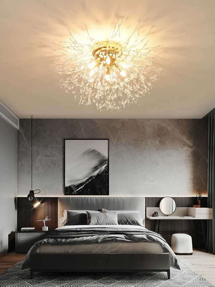 Dandelion Crystal Chandelier Nordic Modern Living Room Dining Room Bedroom Ceiling Light Room Light Fireball Decorative LightXJ2500613