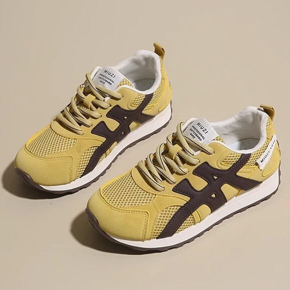 Ddmysports Spring Mesh Agan For Women New Thick Soled Versatile Lightweight Casual Sneakers Soft Breathable German Training Shoes Outdoor Shoes