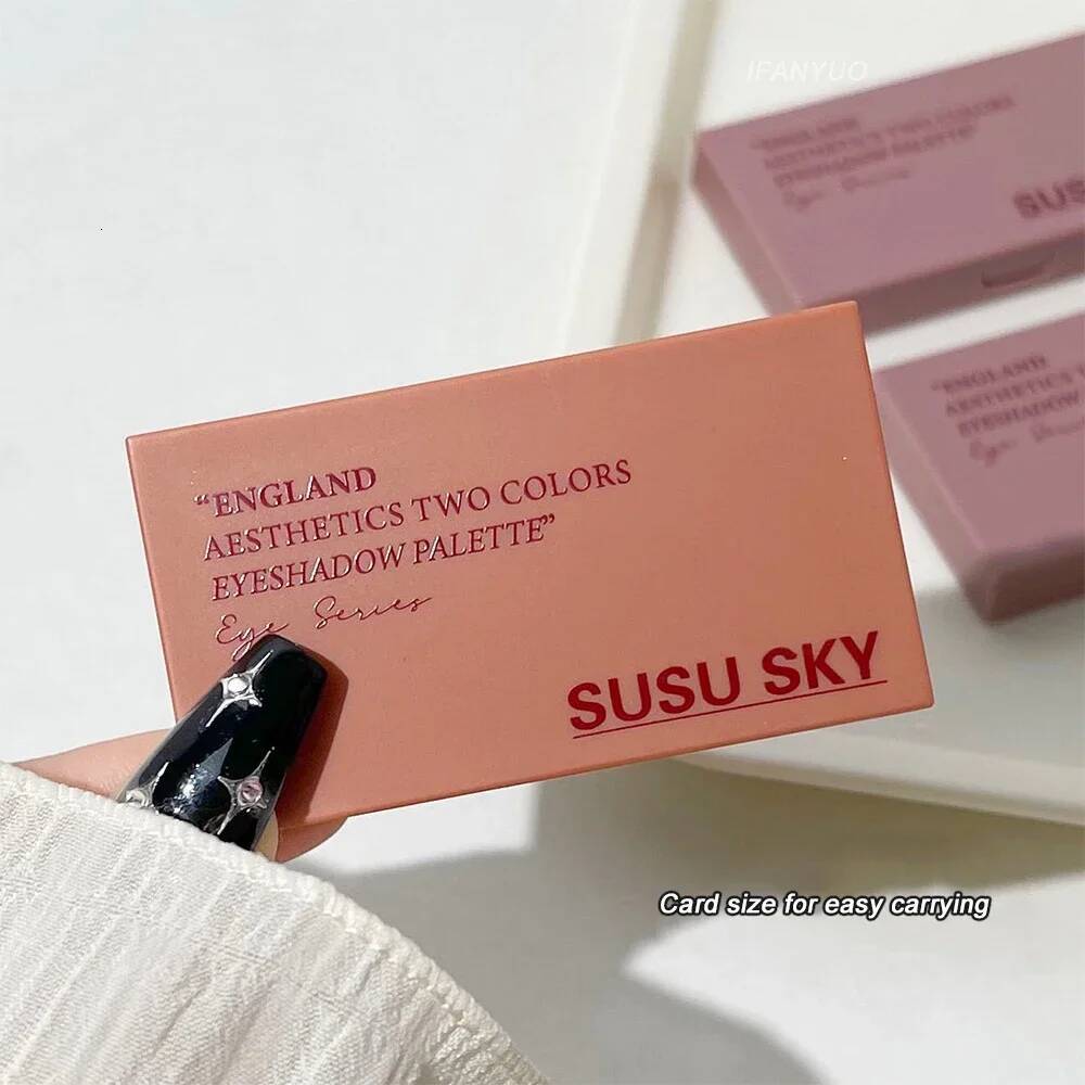 Two Color Eyeshadow Palette Korean Professionals Big Eyes Pearlescent Matte Shiny Eye Shadow Pallet Makeup Pigment Powder