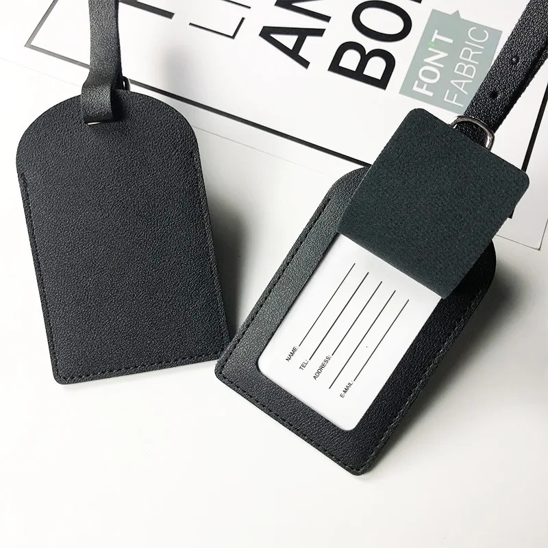 Free Custom Name Luggage Tag Set Fashion Smooth PU Leather Ticket Passport Holder Personalized Travel Purse 250614
