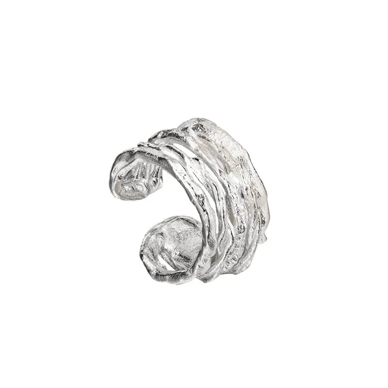 MLKENLY S925 sterling silver Wrapped Tree Vine Ear Clip Female Ins Wind Texture Weaving Ear Cuff 250610