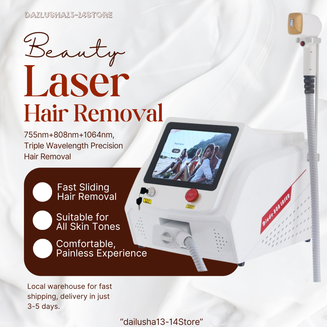 Diode Laser Hair Removal Professional Machine Triple Wave Ice Titanium 755 808nm Permanent Device 3 Wavelength Skin Cool
