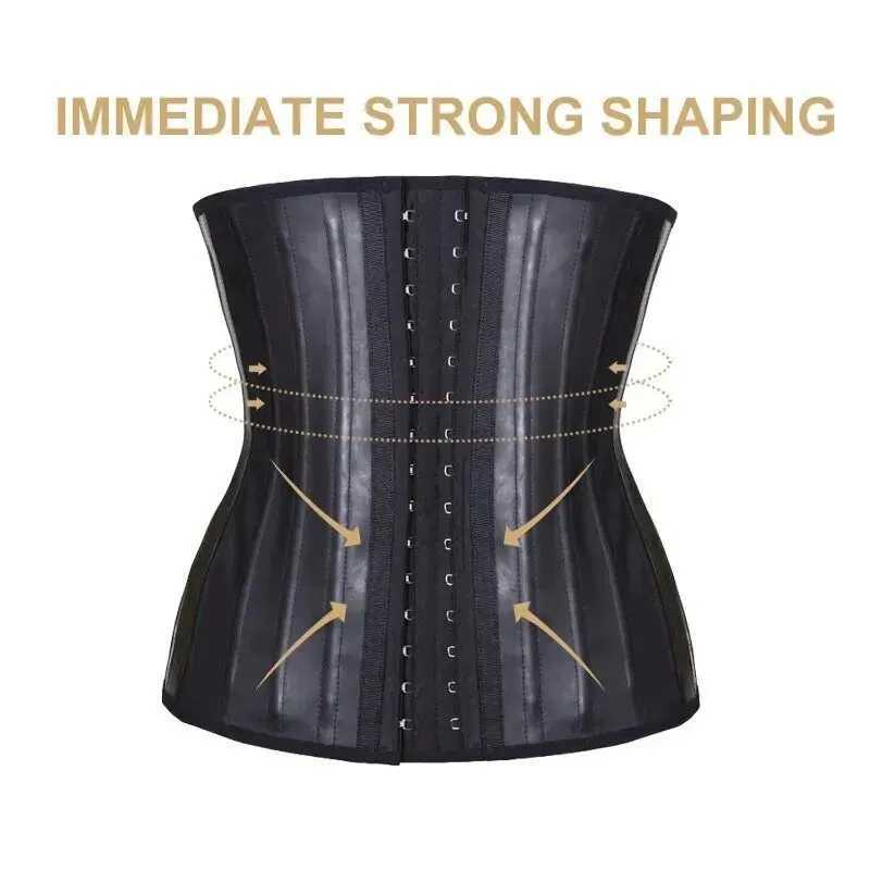 Latex Waist Women Binders And Shapers Corset Modeling Strap Body Shaper Colombian Girdles Slimming Belt 25 Steel Bones XJ250614