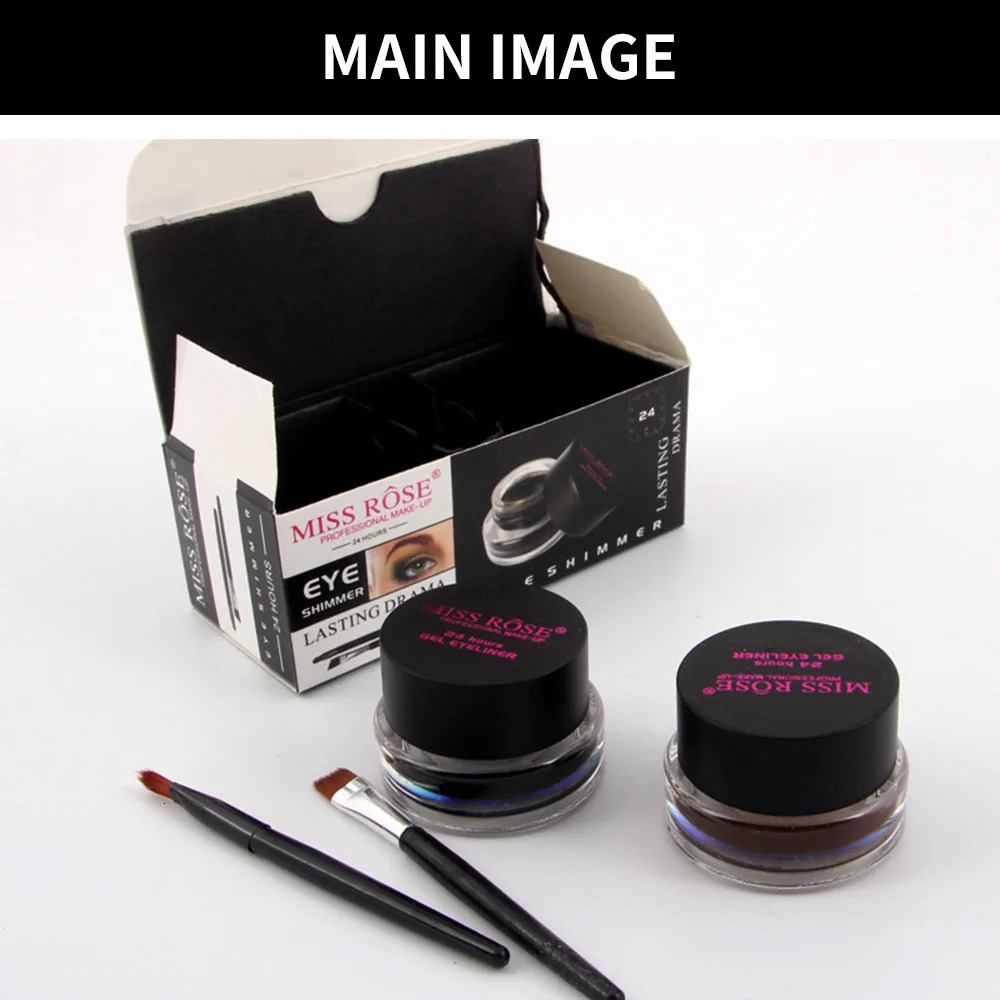 Miss Rose Black Eye liner Pen Makeup Gel Eye Shadow Eyeliner Kajal Eye Shimmer Cosmetics 250614