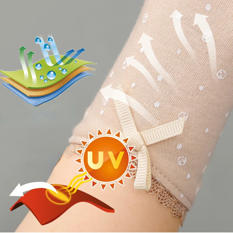 Summer Dot Anchor Print Womens Cotton Mid-length Driving Gloves Sun UV Protection Anti-skid Touch Screen Thin Gloves for Women 250610