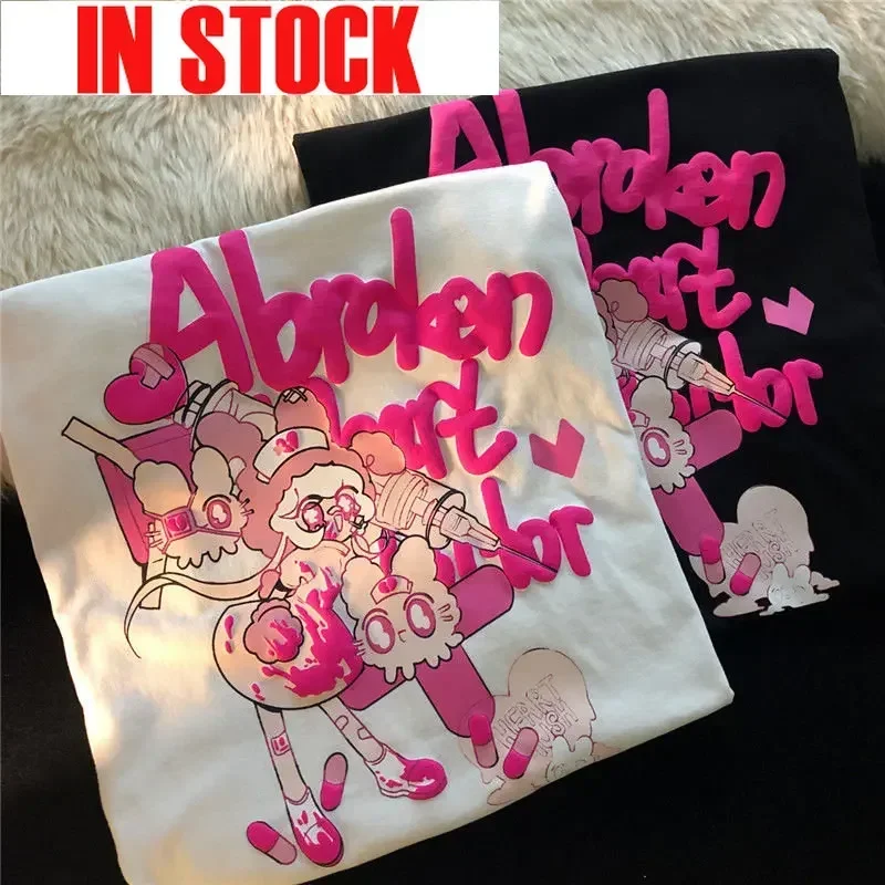 Y2K Kawaii Anime T-Shirt Women - Harajuku Streetwear Oversized Graphic Tee Vintage Japanese Casual Summer Top