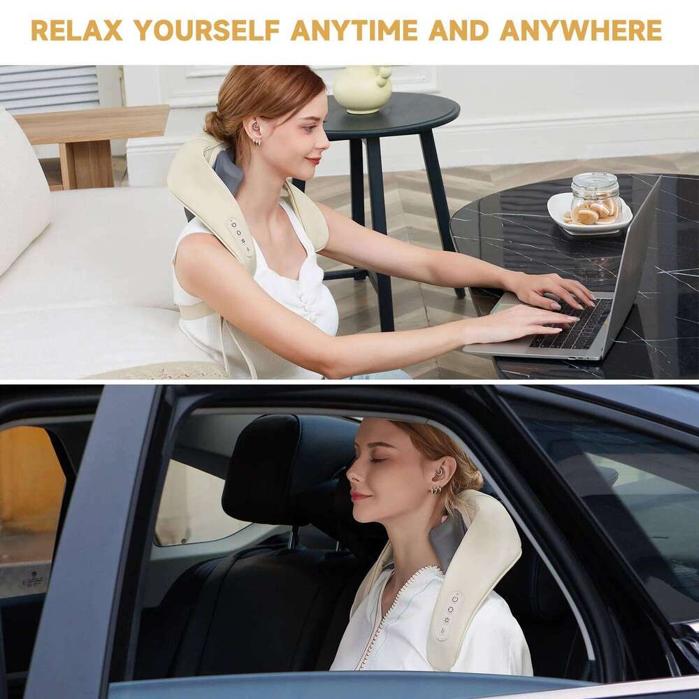 Mebak Electric Cervical Trapezius Muscle Shoulder Neck And Back Massager Wireless Full Body 4D Kneading Massage Hine