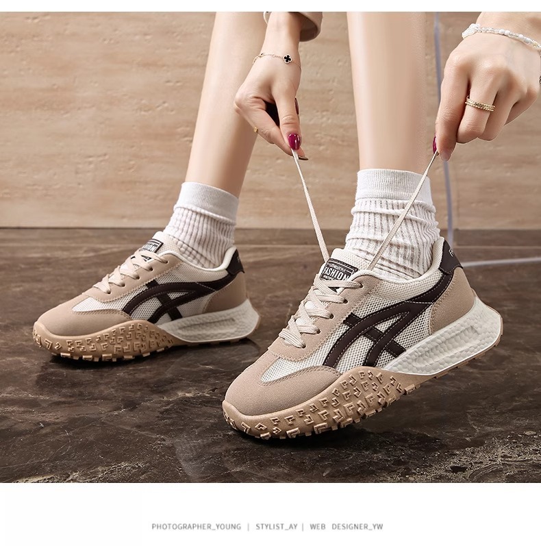 Ddmysports Dexun Women Spring New Thick Soled Versatile Agan Breathable Lightweight Soft Casual Sports Shoes Outdoor Shoes