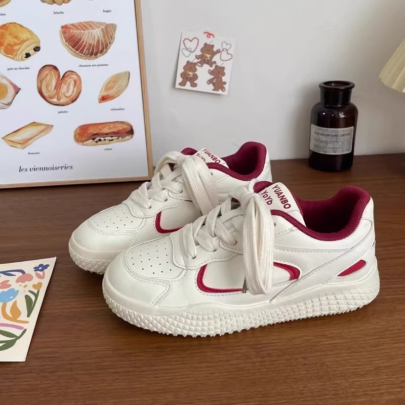 Ddmysports Street Style Skate For Women Autumn New Versatile Student Niche Thick Soled Casual Sports Training Shoes Outdoor Shoes