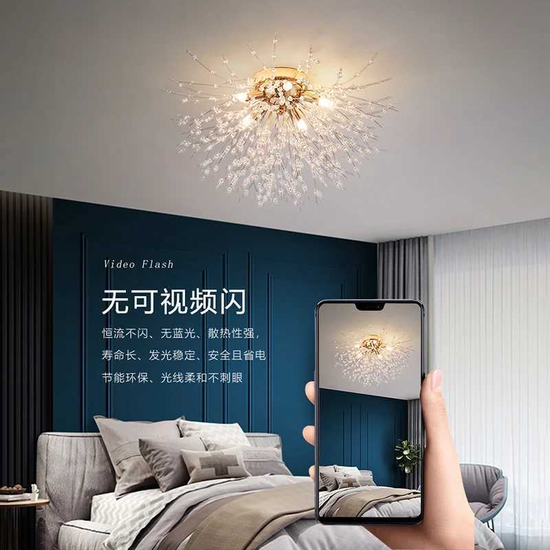 Dandelion Crystal Chandelier Nordic Modern Living Room Dining Room Bedroom Ceiling Light Room Light Fireball Decorative LightXJ2500613