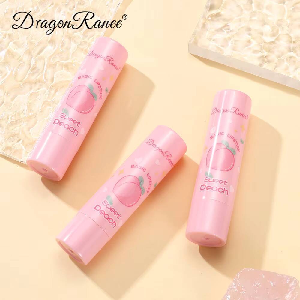 1PC Color Changing Balm Temperature Change Tinted Lipstick Peach Moisturizing Lasting Waterproof Makeup Lip Care Cosmetics happy