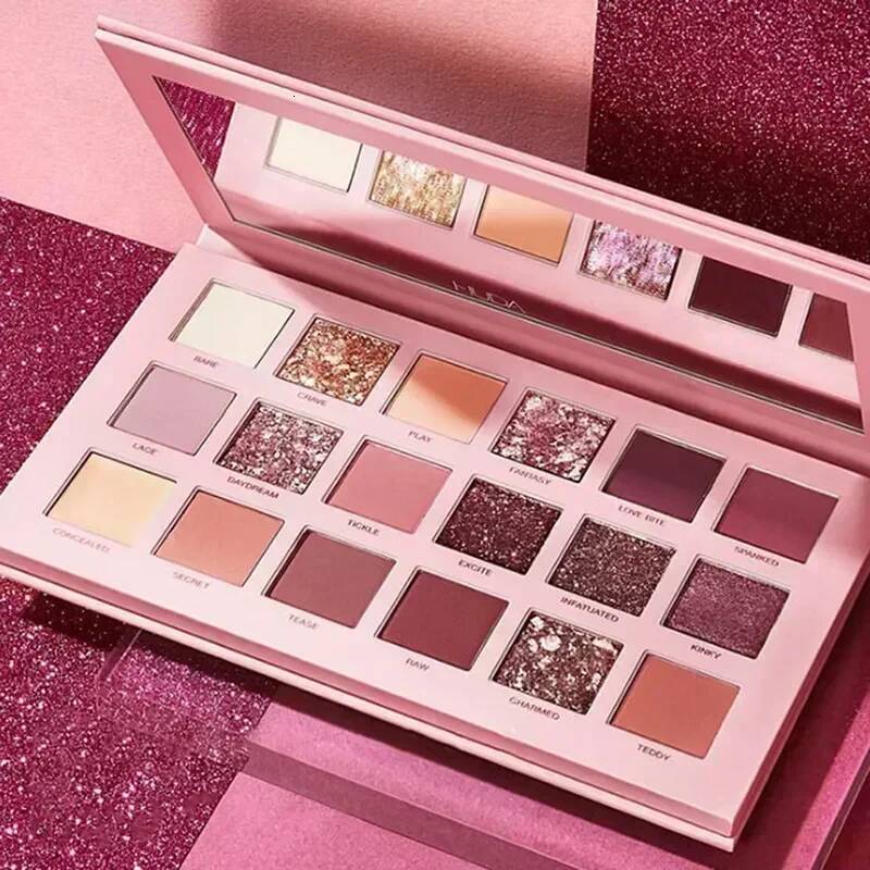 18 Colors Glitter Eyeshadow Palette With Mirror Pearlescent Matte Shimmer Pigment Nude Long Lasting Eye Shadow Makeup