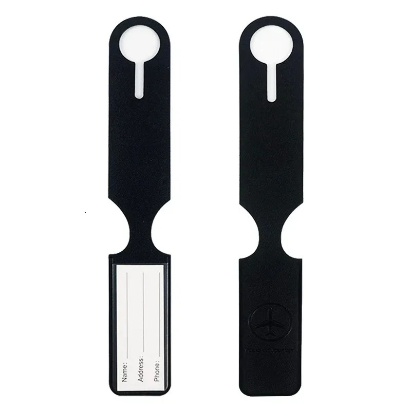 1x PU Leather Luggage Tag Portable Suitcase Identifier Label Baggage Boarding Bag Name ID Address Holder Travel Accessories 250614
