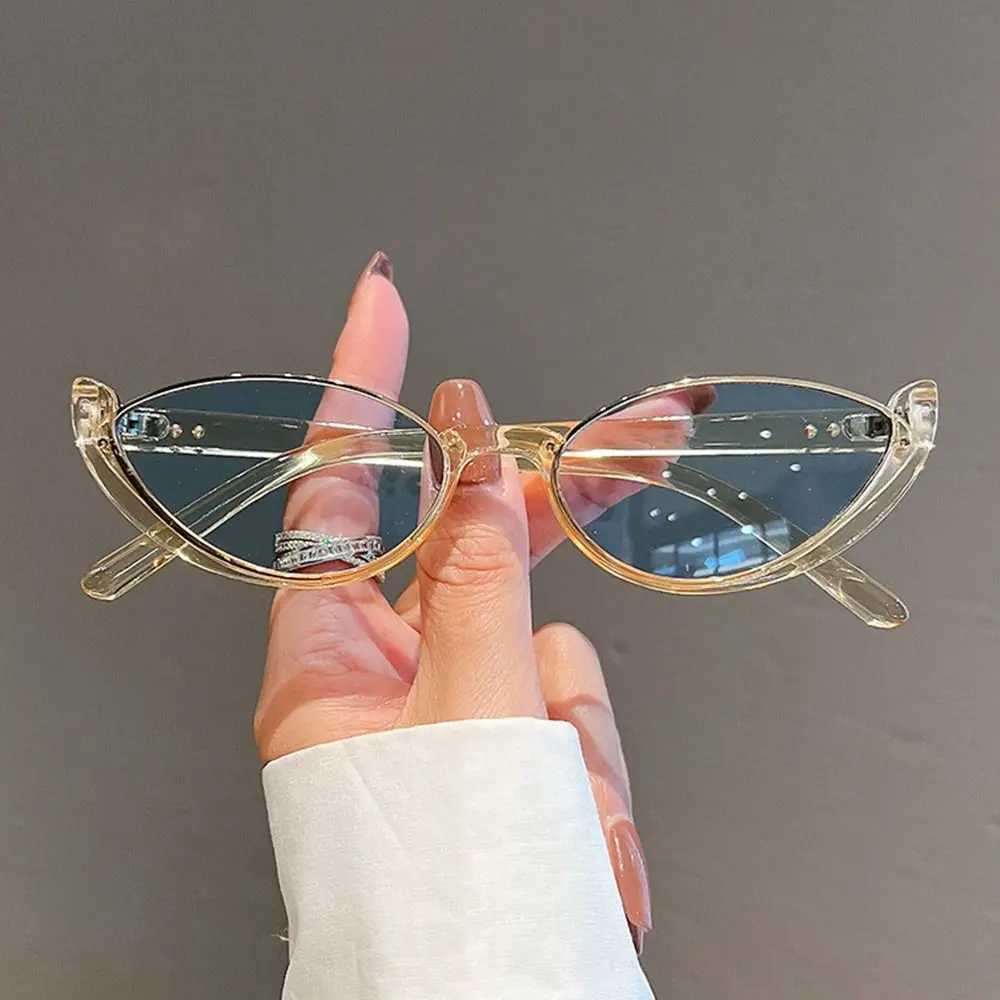 Vintage Small Cat Eye Sunglasses for Women Trendy Half-frame Sun Glasses Fashion Shades Eyewear Z250614