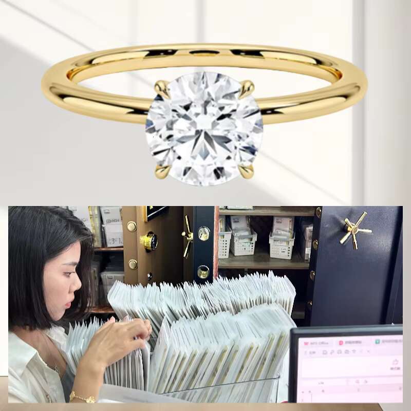 Platinum Jewelry Oval Igi Certified Diamond Lab Grown 14K 18K 10K Gold Rings Engagement Lab Diamond Ring