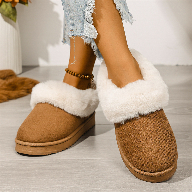 slides Designer Sandals Slides Hot Free Shipping Slippers For Woman Winter Indoor Outdoor Wear Warm Vintage Snow Boots Black Brown Coffee Plush