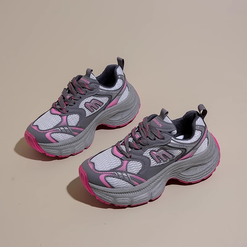 Ddmysports Korean Thick Soled Spring New Platform Casual For Petite Women Height Increasing With Rhinestones Street Style Dad Shoes Outdoor Shoes