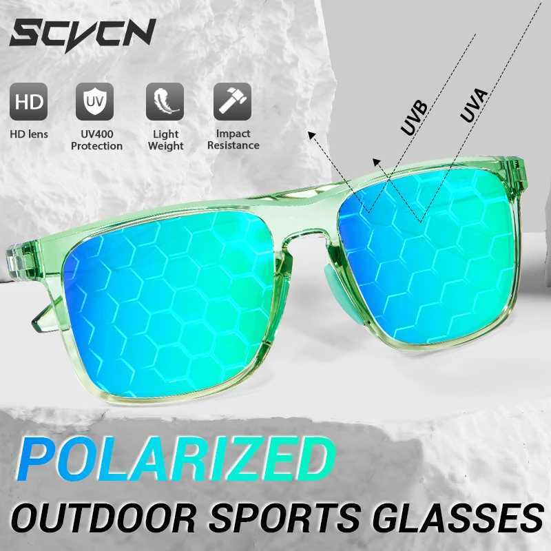 SCVCN Polarized Cycling Sunglasses Outdoor Fishing Sunglasses UV400 Sports Running Glasses Men MTB Cycling Glasses Z250614